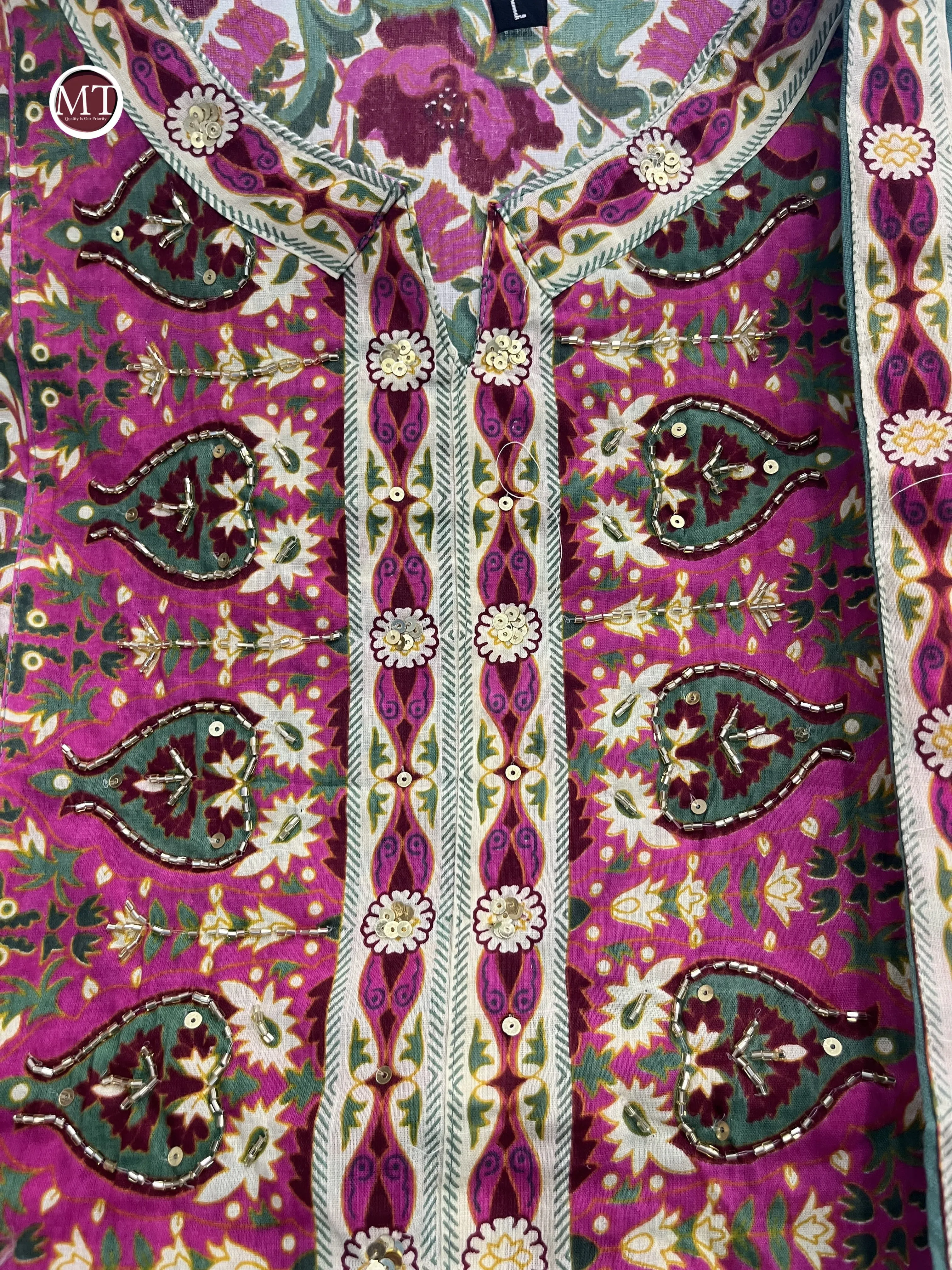 Beautiful Designer Summer Special Heavy Anarkali Cotton Salwar Suit