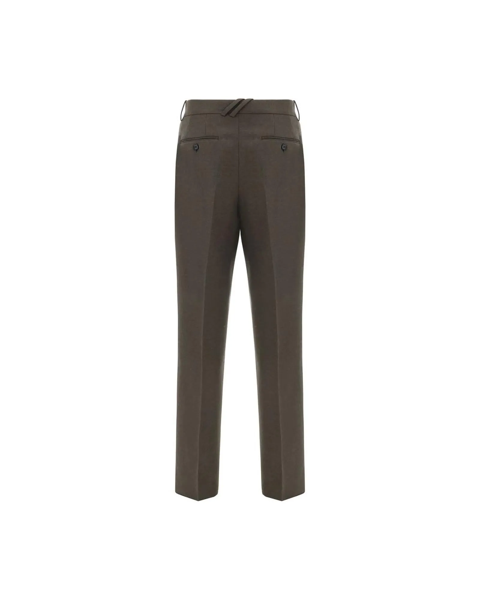 Burberry Wool Pants with Front Hook-and-Zipper Closure and Pockets