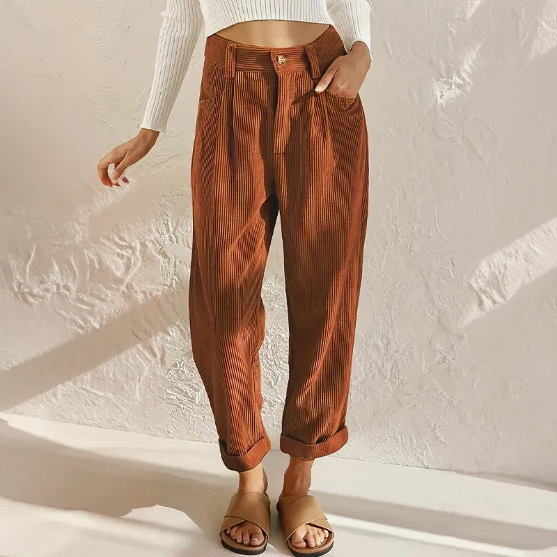 Casual Corduroy Pants For Women