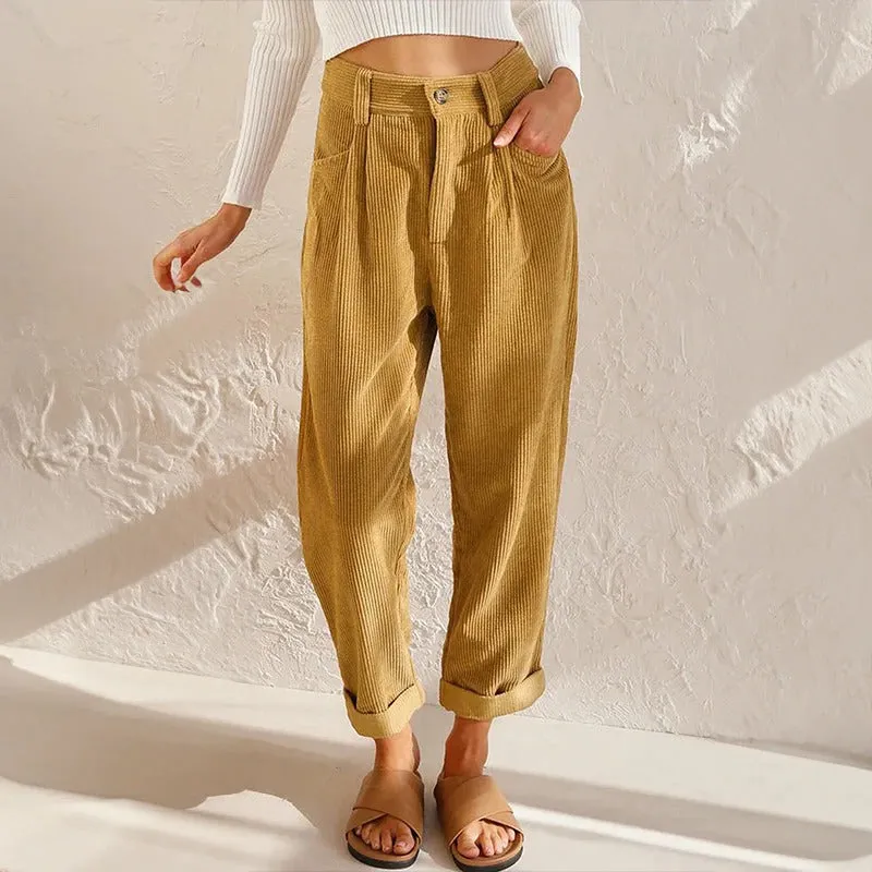 Casual Corduroy Pants For Women