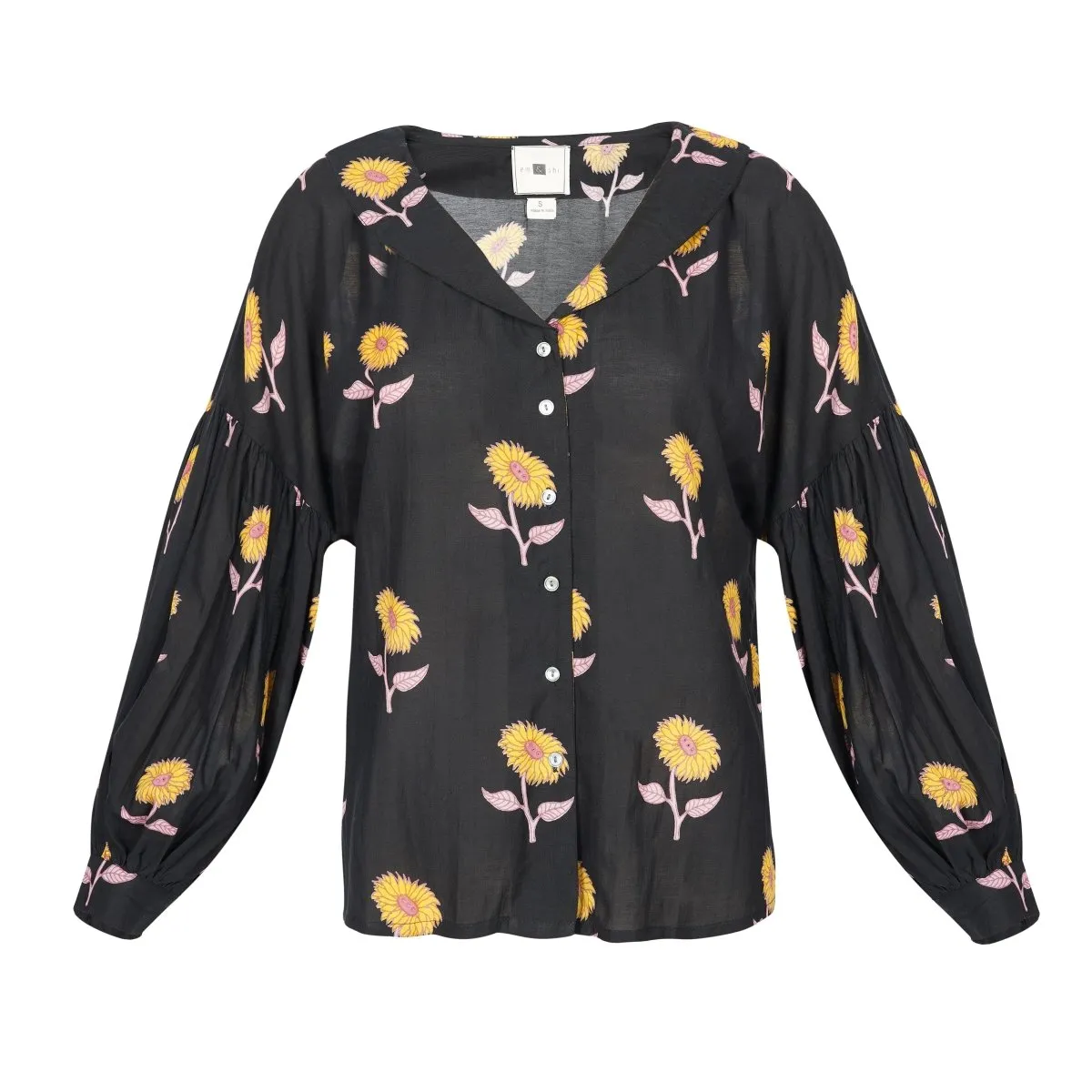 Collared Top in Sunflower