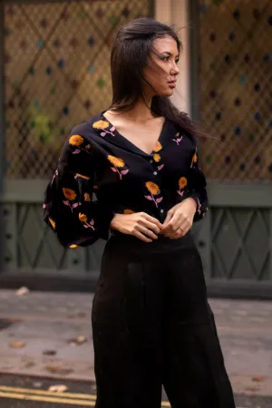 Collared Top in Sunflower