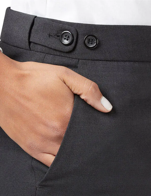 NNT Women Stretch Wool Blend Tab Formal Pants Straight Leg Business Pant CAT3CU