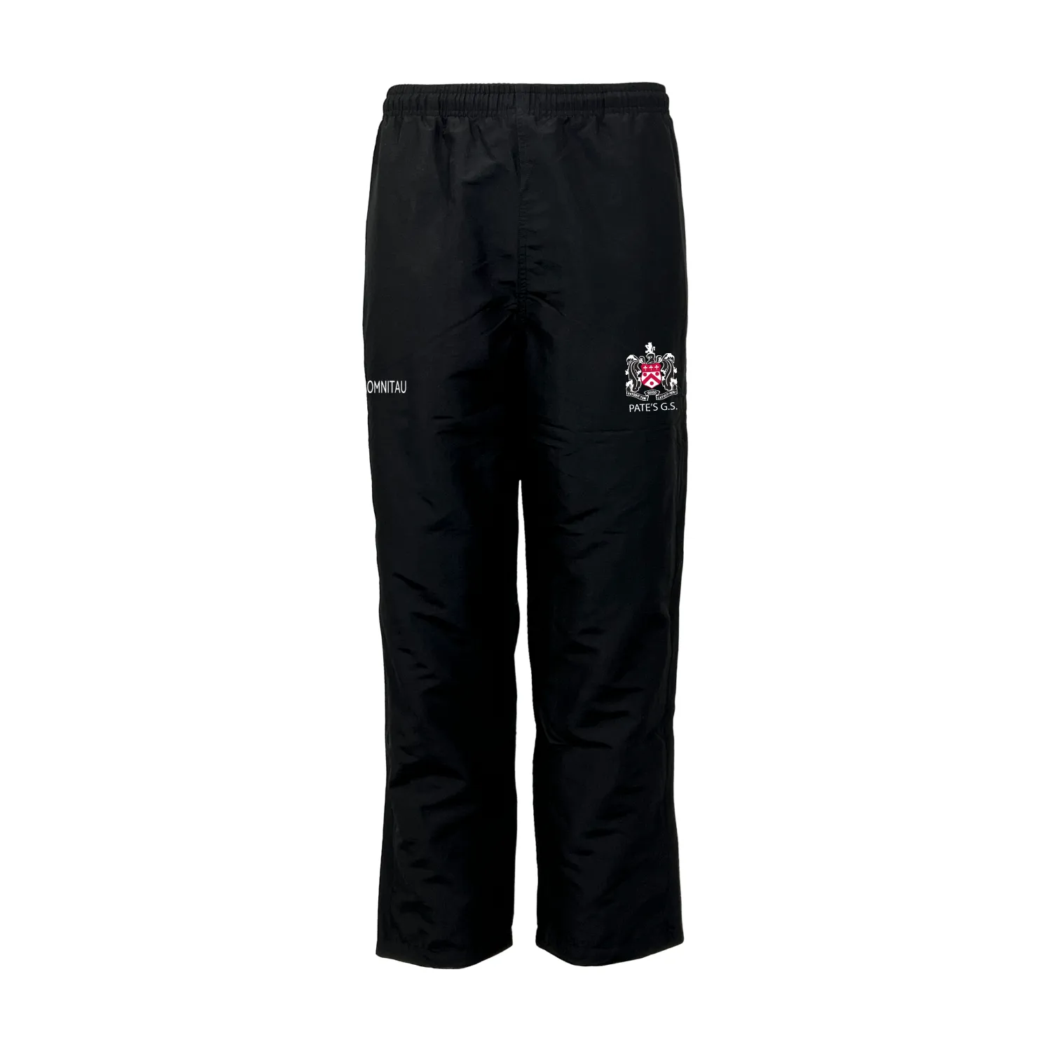 Pate's Men's Full Zip Trackpants - Black