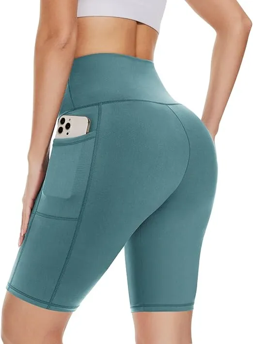 Soft Stretch Yoga Shorts with Pockets