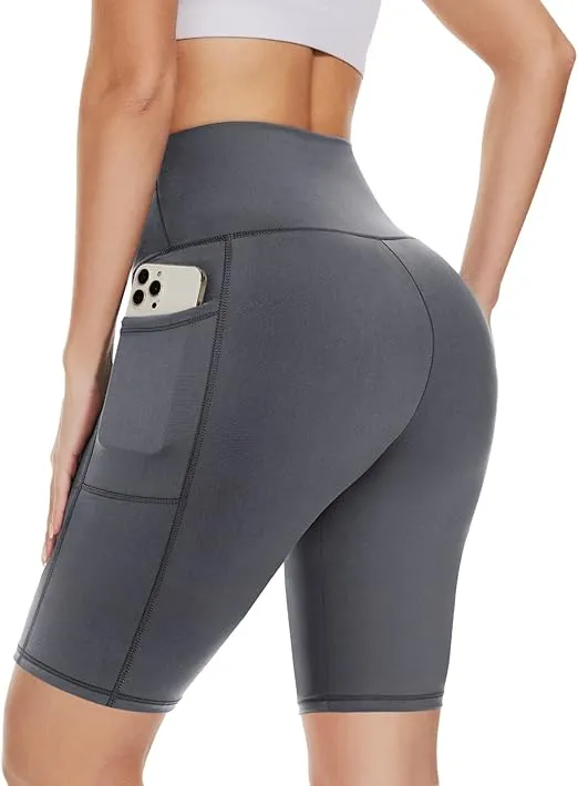 Soft Stretch Yoga Shorts with Pockets