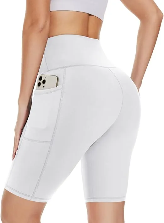 Soft Stretch Yoga Shorts with Pockets