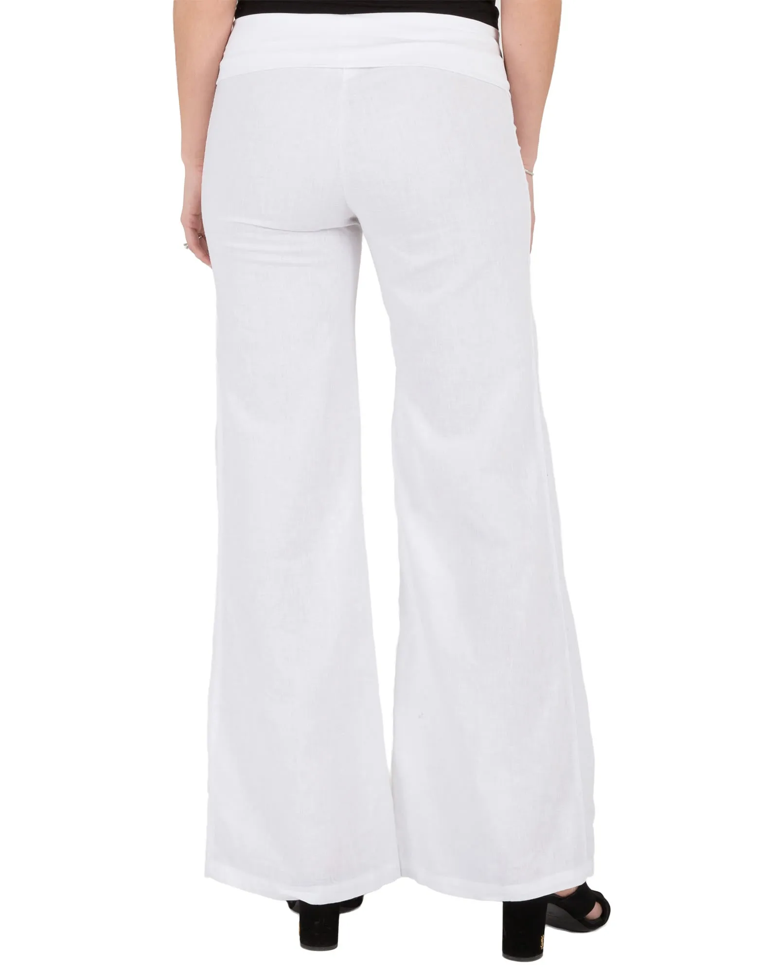 Wilma Wide Leg Yoga Pants | White